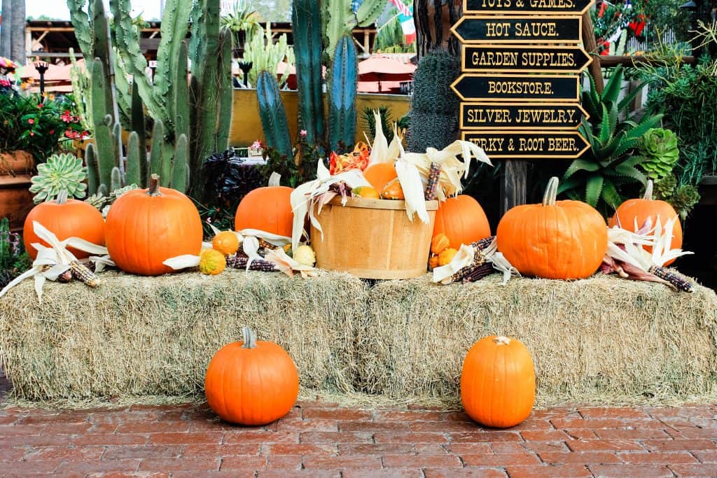 Fall decorations at the Old Town in San Diego, California